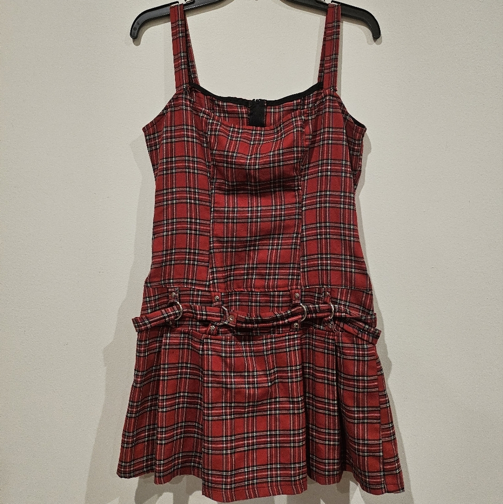 Lip Service Red and Black Peplum Sundress